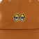 Krooked Eyes Strapback Hat - tan/yellow - front detail