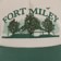 Real Fort Miley Snapback Hat - off white/green - front detail