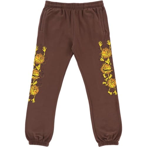 Anti-Hero Grimple Stack Sweatpants brown/orange-yellow-black