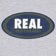 Real Oval Hoodie - grey heather/navy-olive-white - front detail