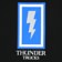 Thunder Boxed Bolt Hoodie - black/blue-grey-white - front detail