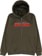 Spitfire Demonseed Script Emb Zip Hoodie - olive