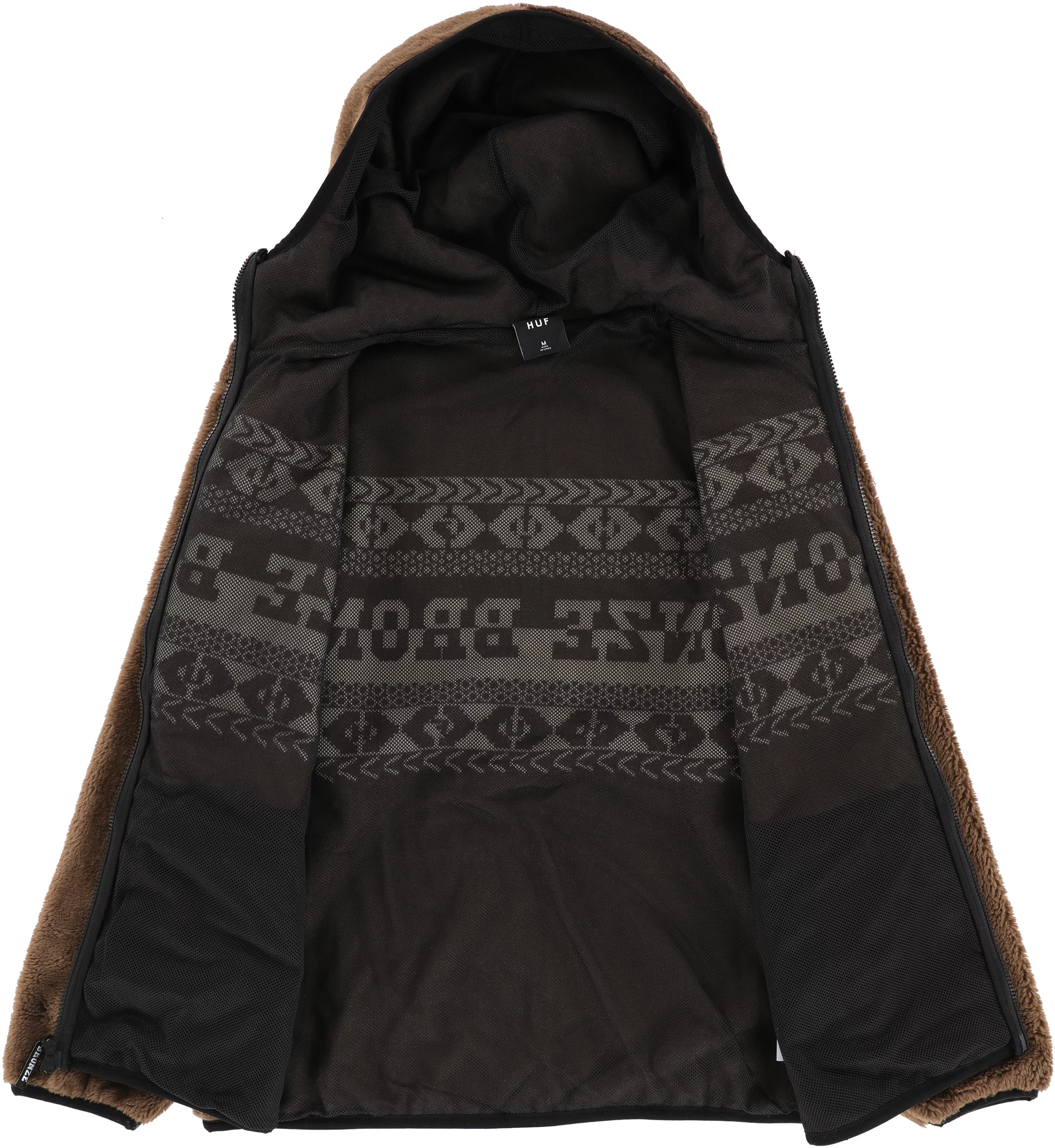 HUF Bronze 56K High Pile Full Zip - brown | Tactics