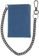Loosey Embossed Blue Bi-Fold Chain Wallet - navy