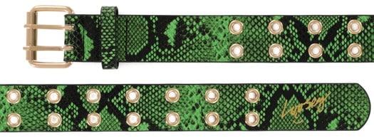 Loosey Snake Skin Grommet Belt - green | Tactics display picture 3