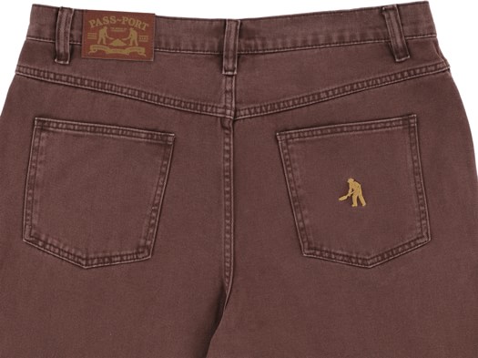passport デニム　ブラウン34 PASSPORT DENIM BROWN