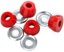 Independent Genuine Conical Cushions Skateboard Bushings (2 Truck Set) - red (soft) - set
