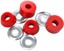 Independent Genuine Cylinder Cushions Skateboard Bushings (2 Truck Set) - red (soft) - set