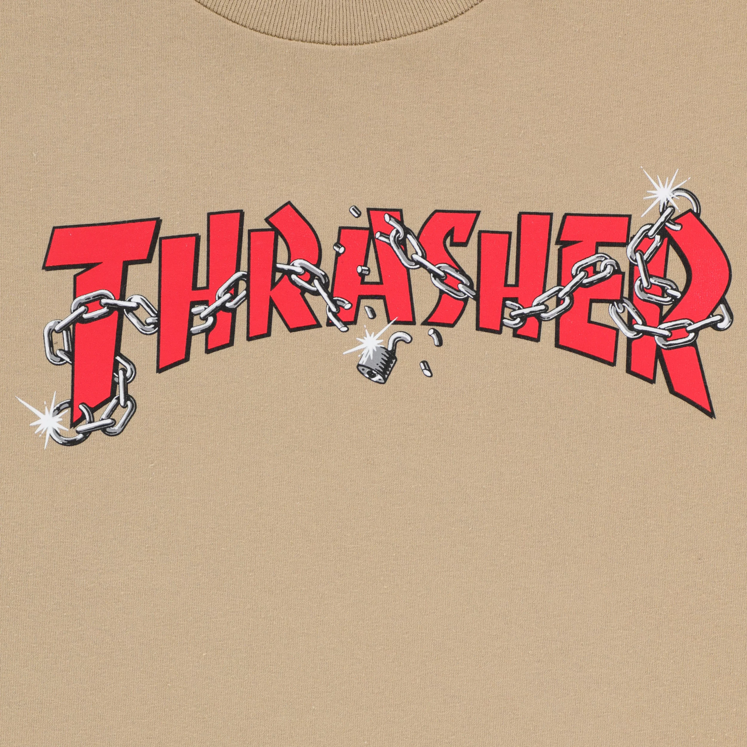 Thrasher Chains By Daniel Shepard T-Shirt - tan | Tactics