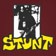 Stunt Guitar Hero T-Shirt - burgundy - front detail