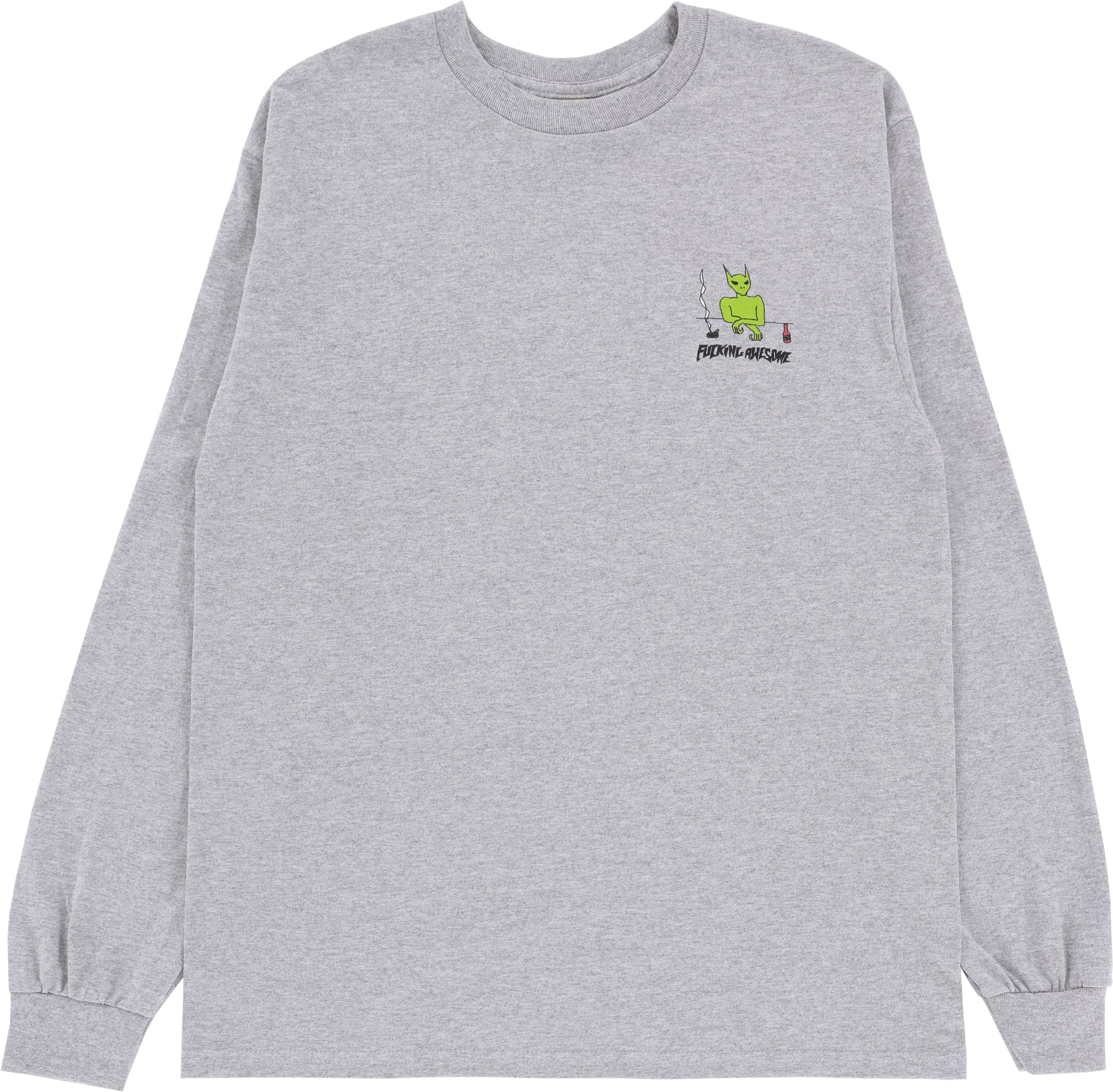 Fucking Awesome Drunk And Sad L/S T-Shirt - heather grey