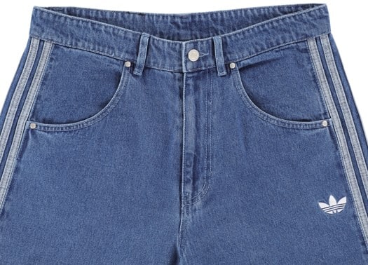 ★大人気★【ADIDAS】ADICOLOR DENIM FIREBIRD SHORTS Adidas Adicolor Denim Firebird Shorts - true black denim
