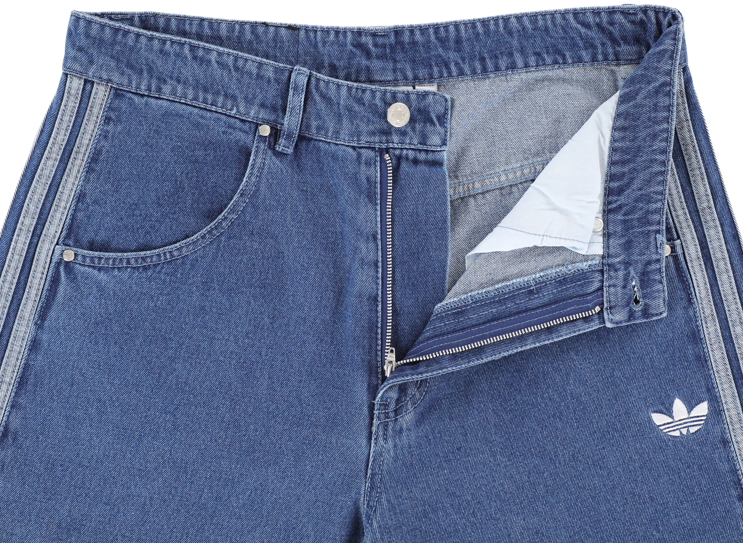 Adidas Adicolor Denim Firebird Shorts - medium denim blue