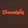 Chocolate Drip Script Crew Sweatshirt - brown - front detail