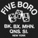 5boro 4-5-6 Dice T-Shirt - black - reverse detail