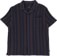 Brixton Bunker Waffle Stripe S/S Shirt - washed navy