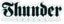 Thunder Script LG 8.5" Sticker - black/teal
