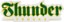 Thunder Script LG 8.5" Sticker - green/yellow