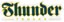 Thunder Script LG 8.5" Sticker - navy/yellow