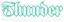 Thunder Script LG 8.5" Sticker - white/green