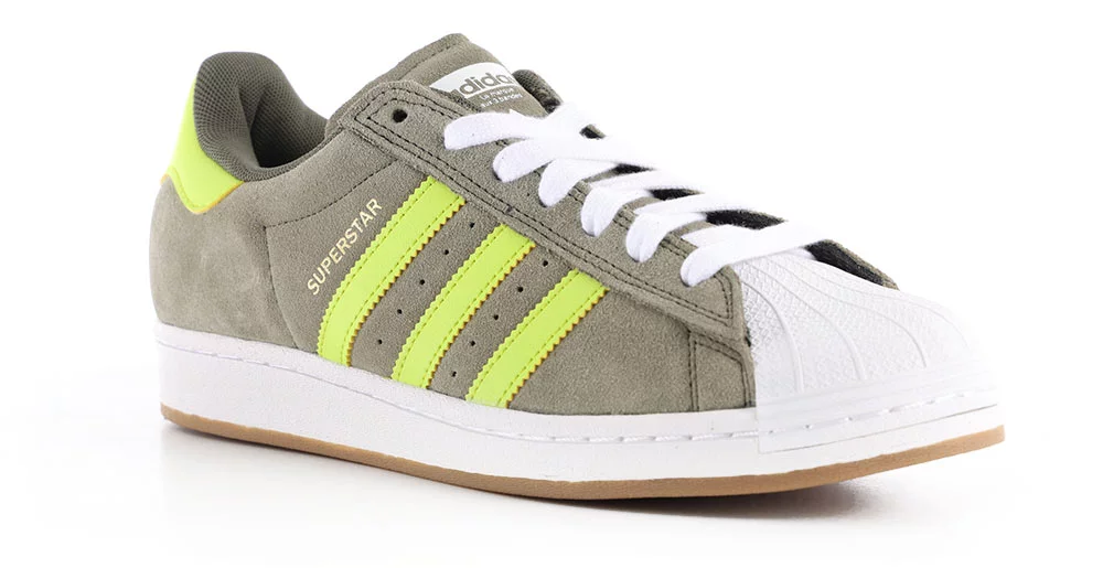 Adidas Superstar ADV Skate Shoes - olive strata/semi solar yellow/gold  metallic | Tactics