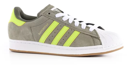 Adidas Superstar ADV Skate Shoes - olive strata/semi solar yellow/gold metallic
