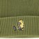 Heroin Egg Beanie - olive green - front detail