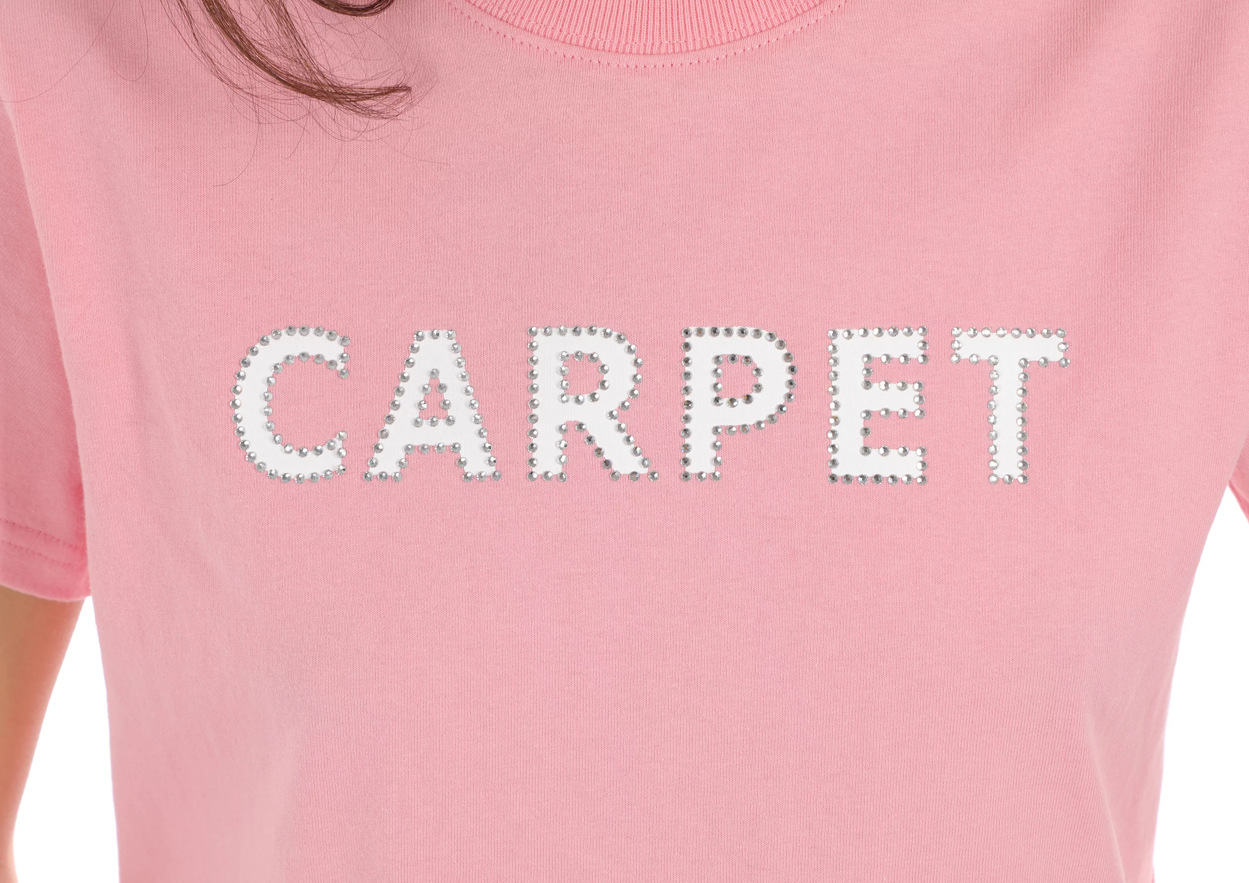 Carpet Women's Rhinestone Logo T-Shirt - pink | Tactics