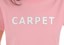 Carpet Women's Rhinestone Logo T-Shirt - pink - front detail
