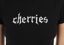 Cherries Wheels Logo Cropped Baby T-Shirt - black - front detail