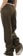 RVCA Women's Coco Cord Pants - dark olive - reverse