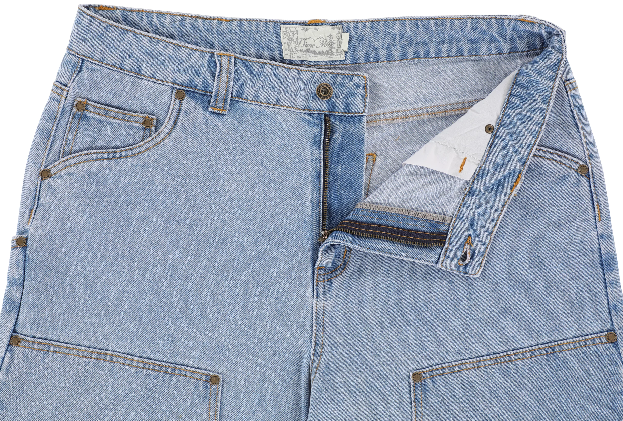 【DIME】 Carpenter Denim Shorts - Blue washed Men's shorts DIME Carpenter Denim Shorts Blue Washed | Footshop
