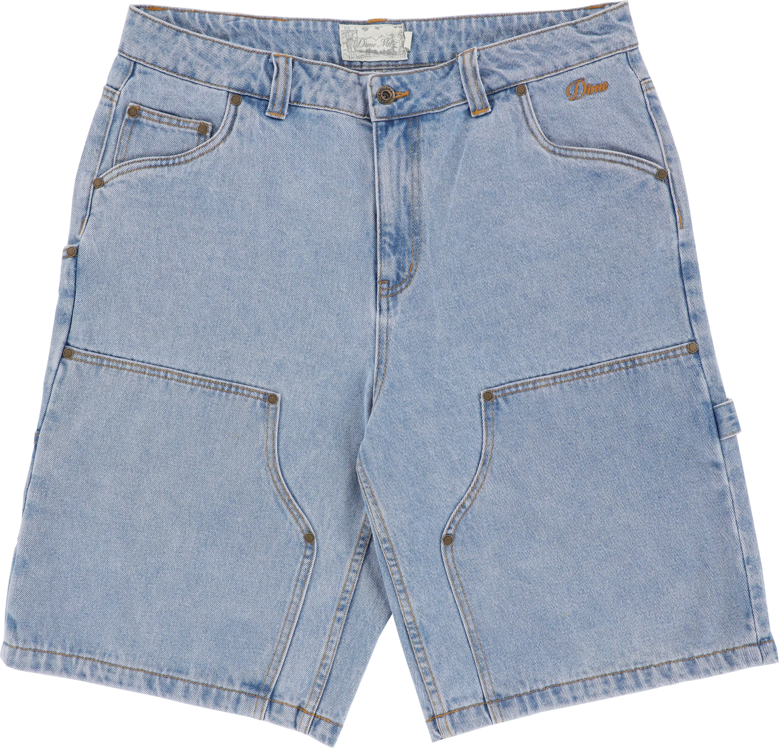 【DIME】 Carpenter Denim Shorts - Blue washed Men's shorts DIME Carpenter Denim Shorts Blue Washed | Footshop