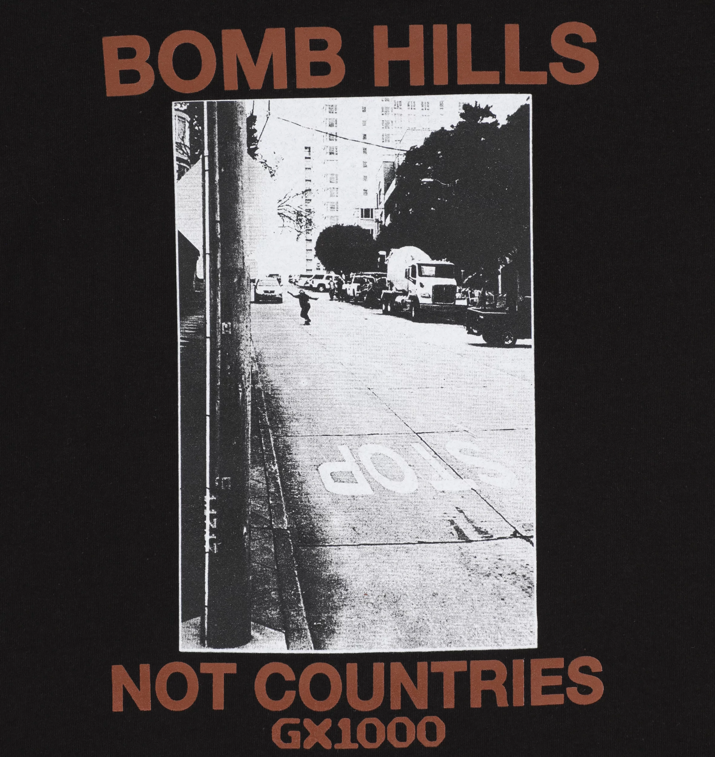 GX1000 Bomb Hills Not Countries T-Shirt - black/brown | Tactics