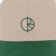 Polar Skate Co. Stroke Logo Strapback Hat - ecru/green - front detail