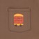 Tactics Nice Buns Pocket T-Shirt - brown - front detail