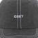 Obey Bold Pigment 6 Panel Trucker Hat - black - front detail