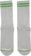 Polar Skate Co. 2 Stripe Rib Sock - heather grey/green - front