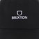 Brixton Alpha Netplus Strapback Hat - black/white rinse - front detail