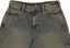 Dickies Women's Carpenter Shorts - yellow fade indigo - alternate front