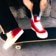 Last Resort AB VM001 - Suede High Top Skate Shoes - old red/white - Lifestyle 1