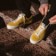Last Resort AB VM001 - Suede Low Top Skate Shoes - mustard yellow/white - Lifestyle 1