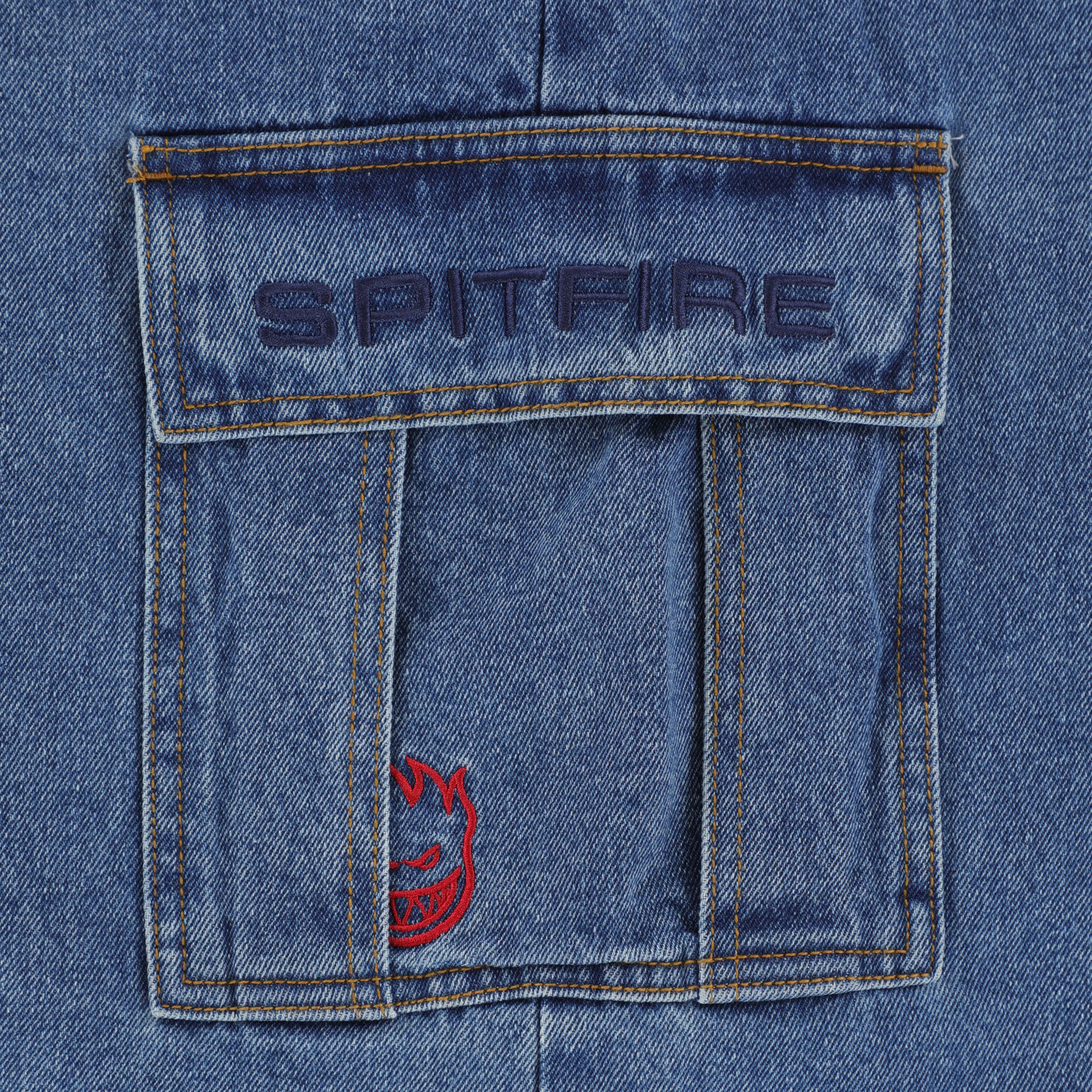 Spitfire Classic '87 Denim Cargo Shorts - light stone wash | Tactics