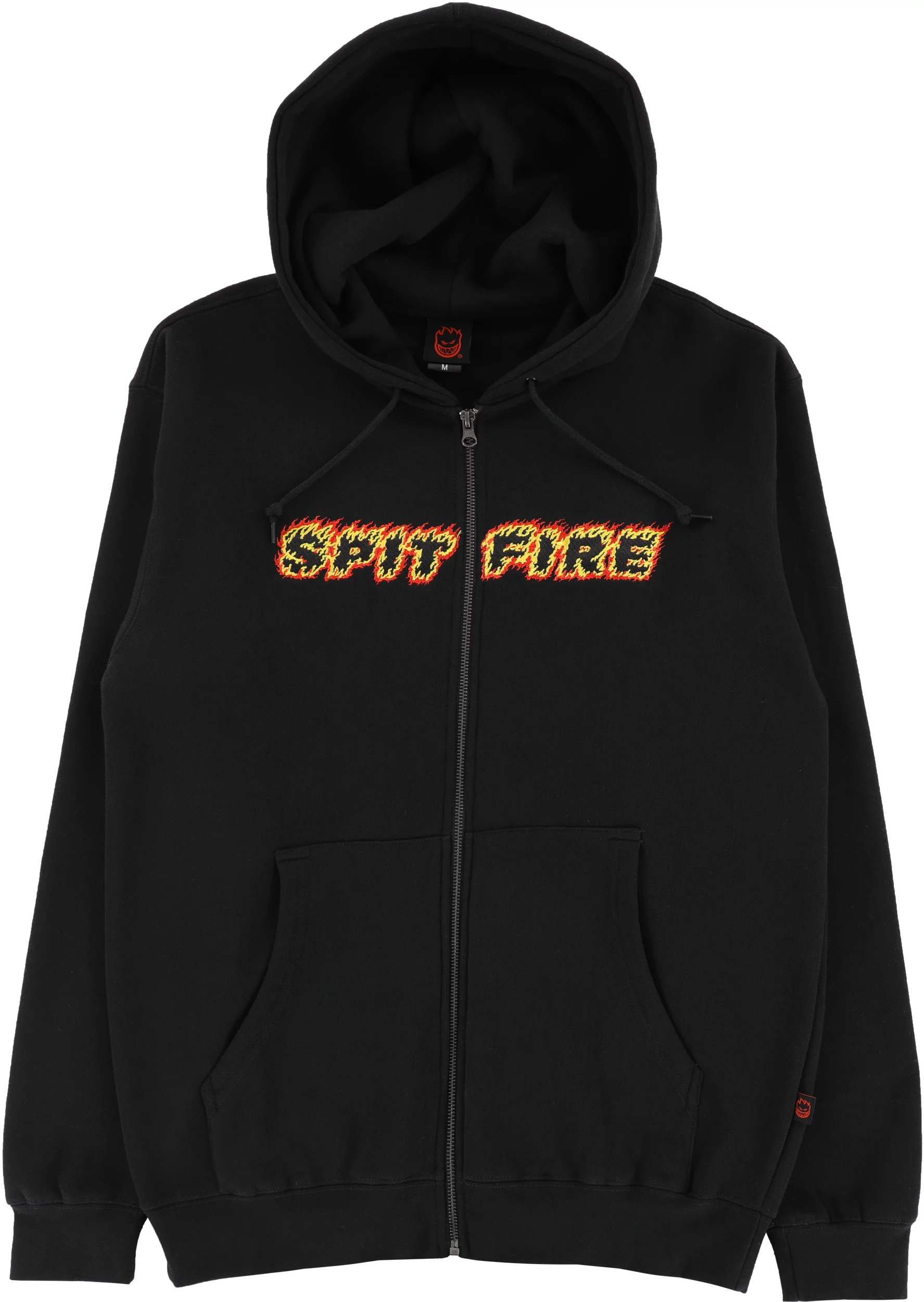 Spitfire Flames Script Zip Hoodie - black | Tactics