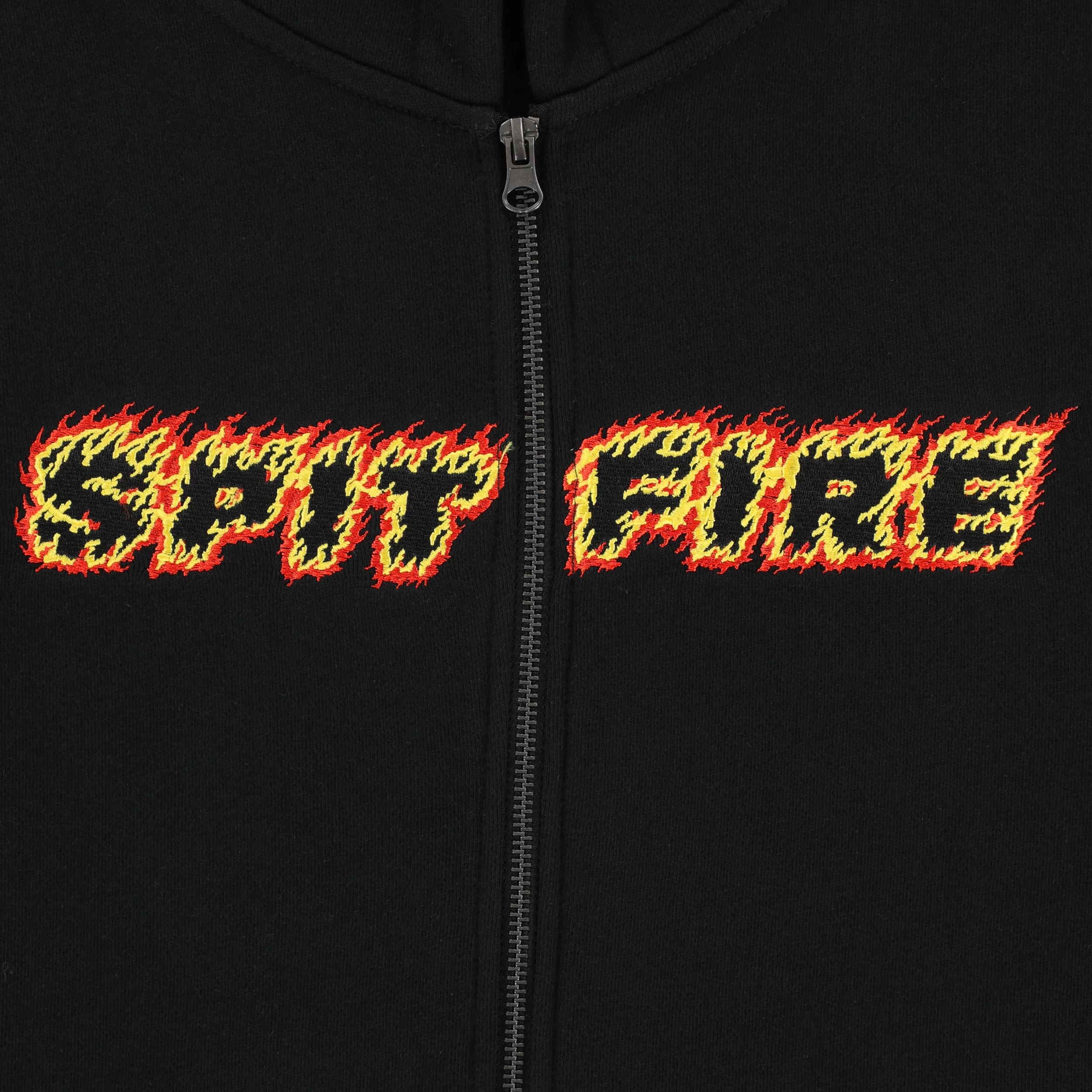 Spitfire Flames Script Zip Hoodie - black | Tactics