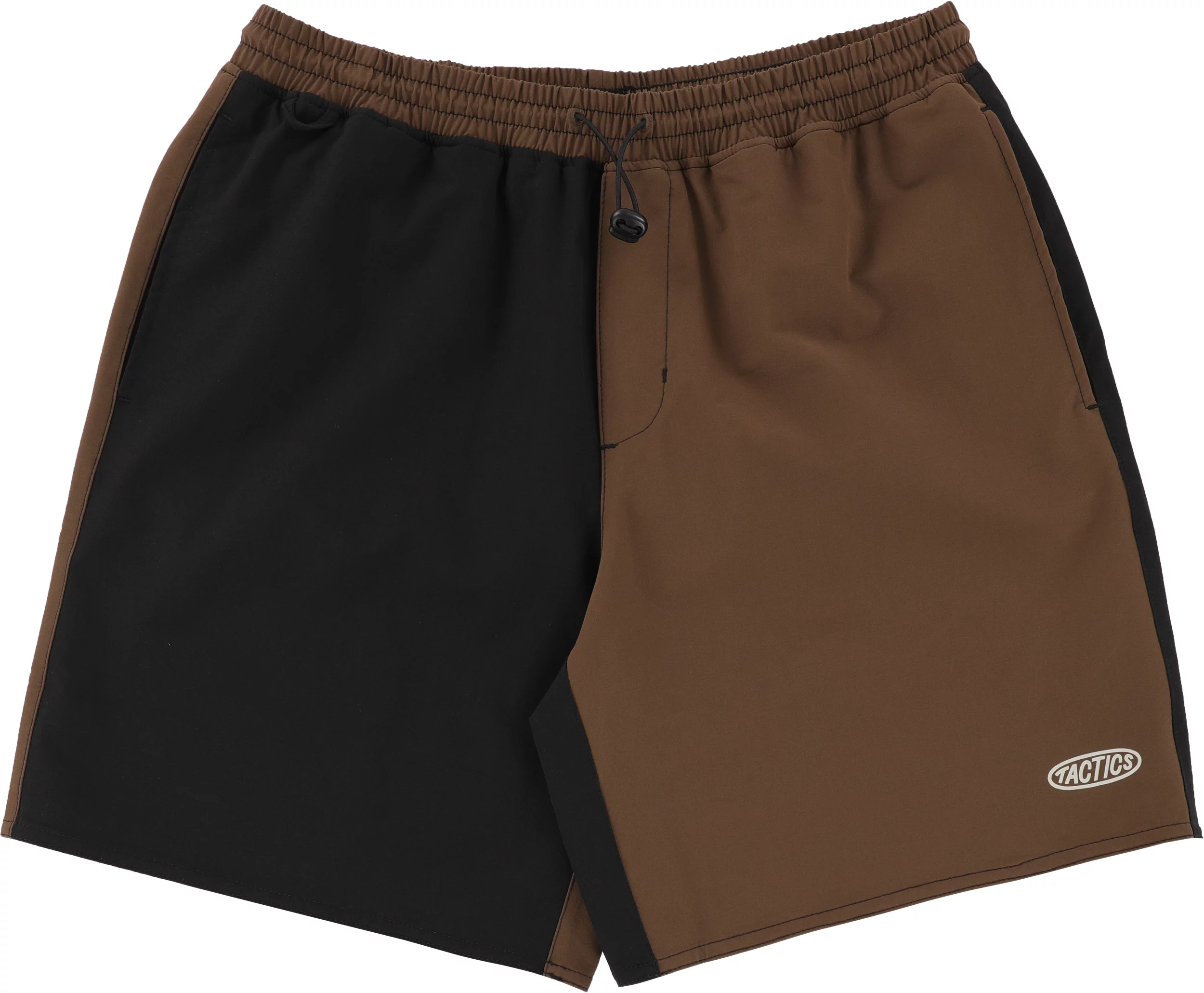 Tactics Oval Logo Hybrid Shorts - black/brown