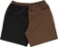 Tactics Oval Logo Hybrid Shorts - black/brown - reverse