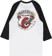 Spitfire Burnout 3/4 Sleeve T-Shirt - white/black - reverse