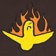 Krooked Fire Bird T-Shirt - dark chocolate - front detail