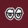 Krooked Eyes LG T-Shirt - burgundy/black-white - front detail
